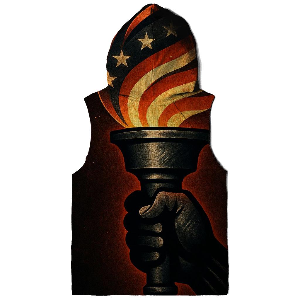 Torch Of Liberty In Steel And Stripes designer hoodies