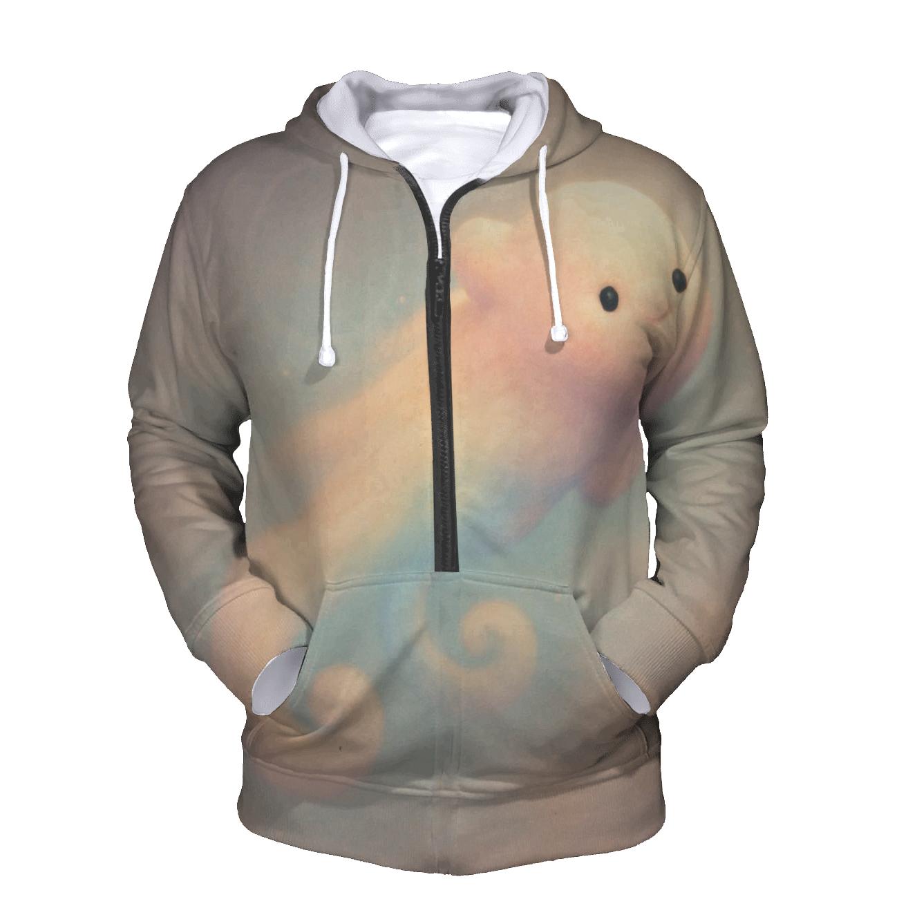 Pastel Comet Pillow Clouds embroidered hoodies