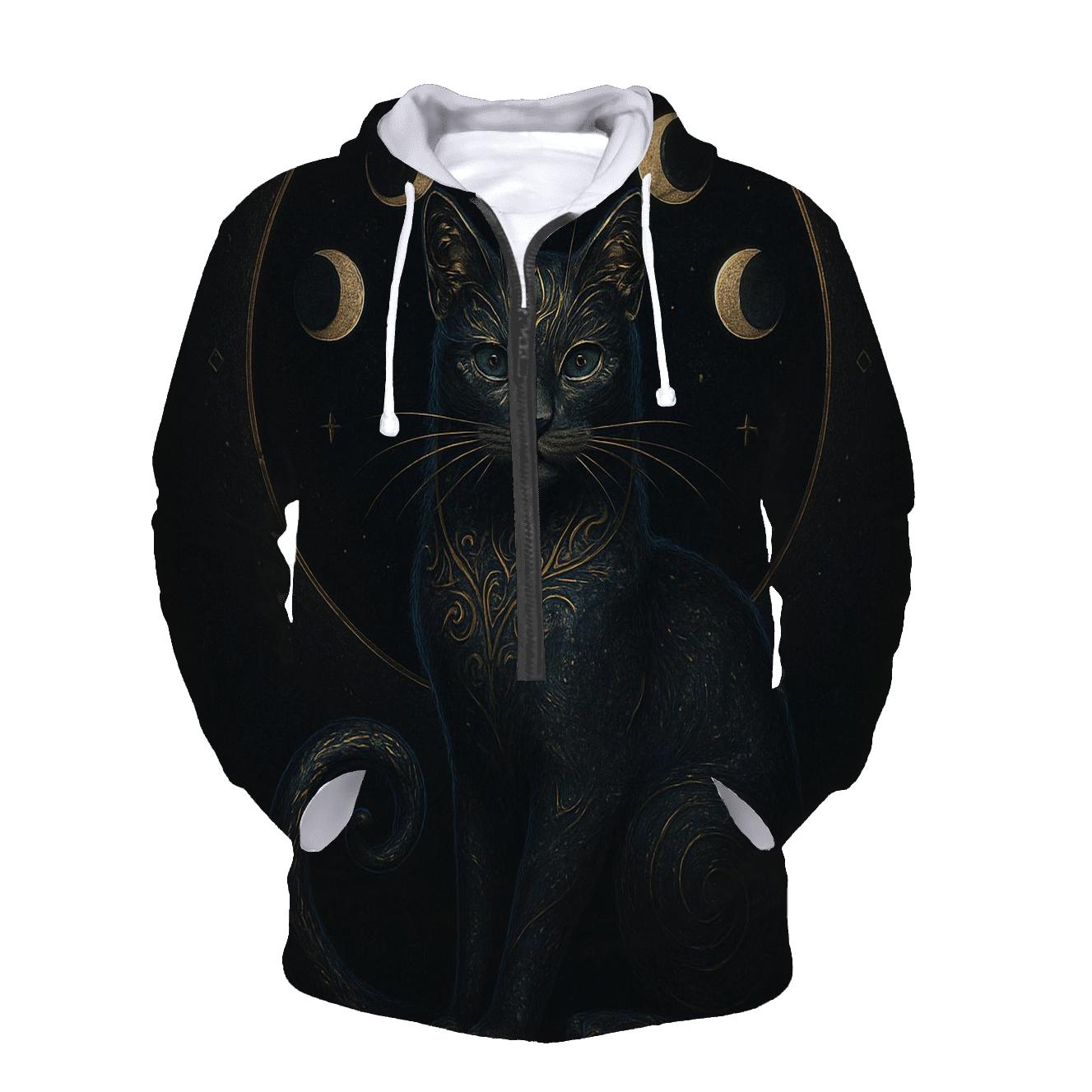 Gilded Eclipse Guardian Cat hoodie trends
