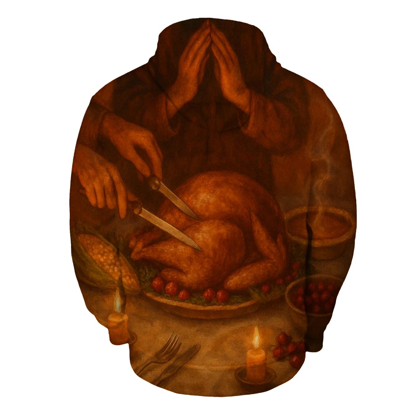 Candlelit Gratitude Tabletop Still Life pullover hoodies