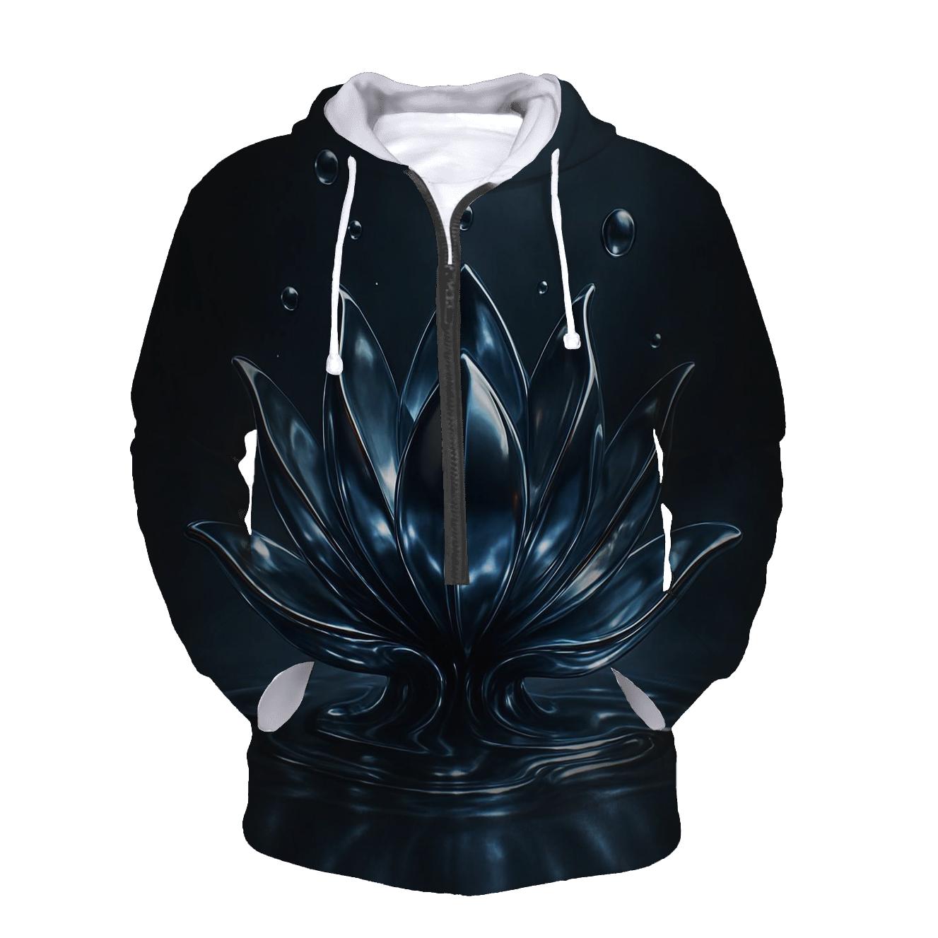 Chrome Lotus Melt Geometry heavyweight hoodies