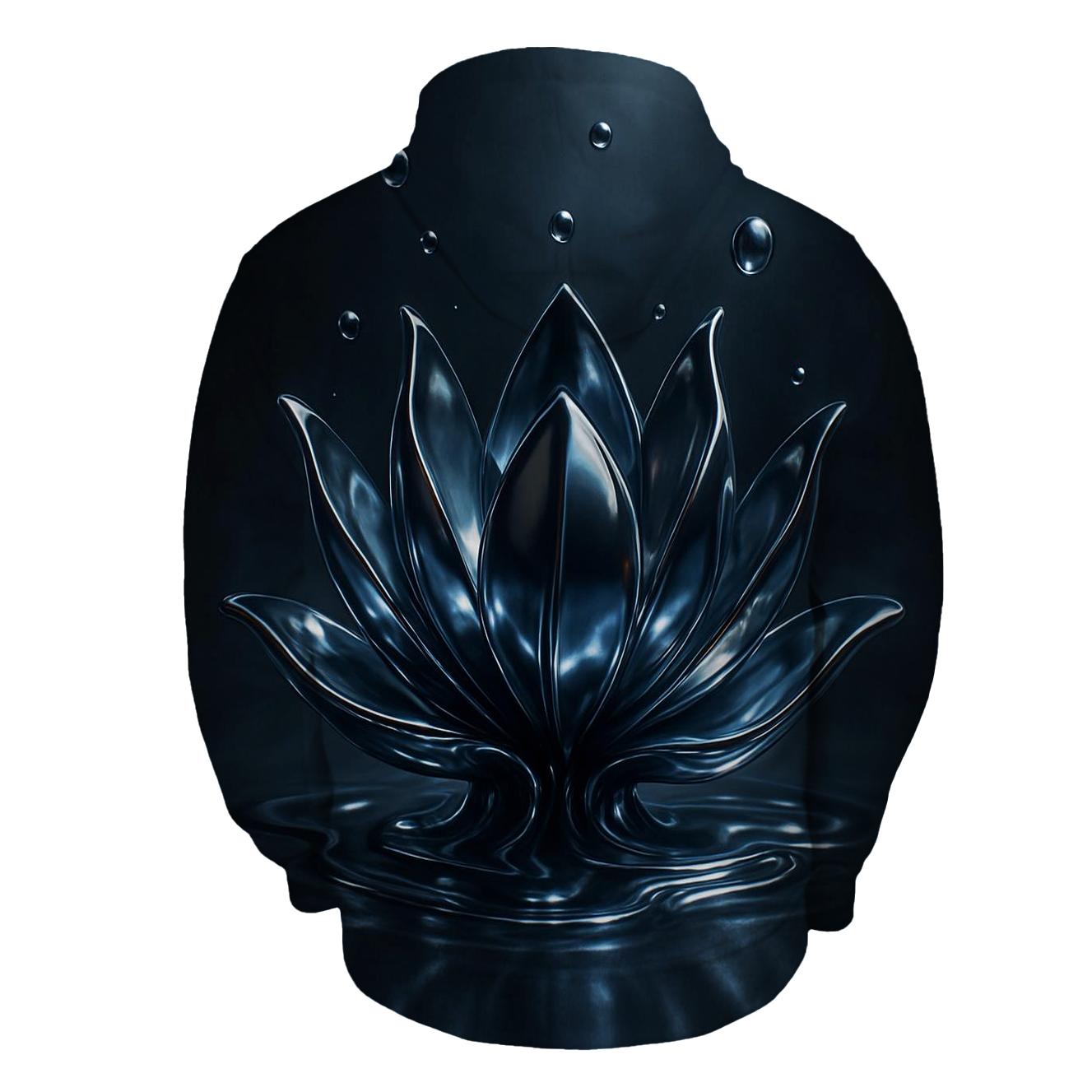 Chrome Lotus Melt Geometry heavyweight hoodies