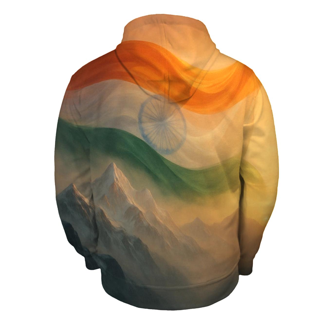 India Mountain Saffron Wave hoodie trends