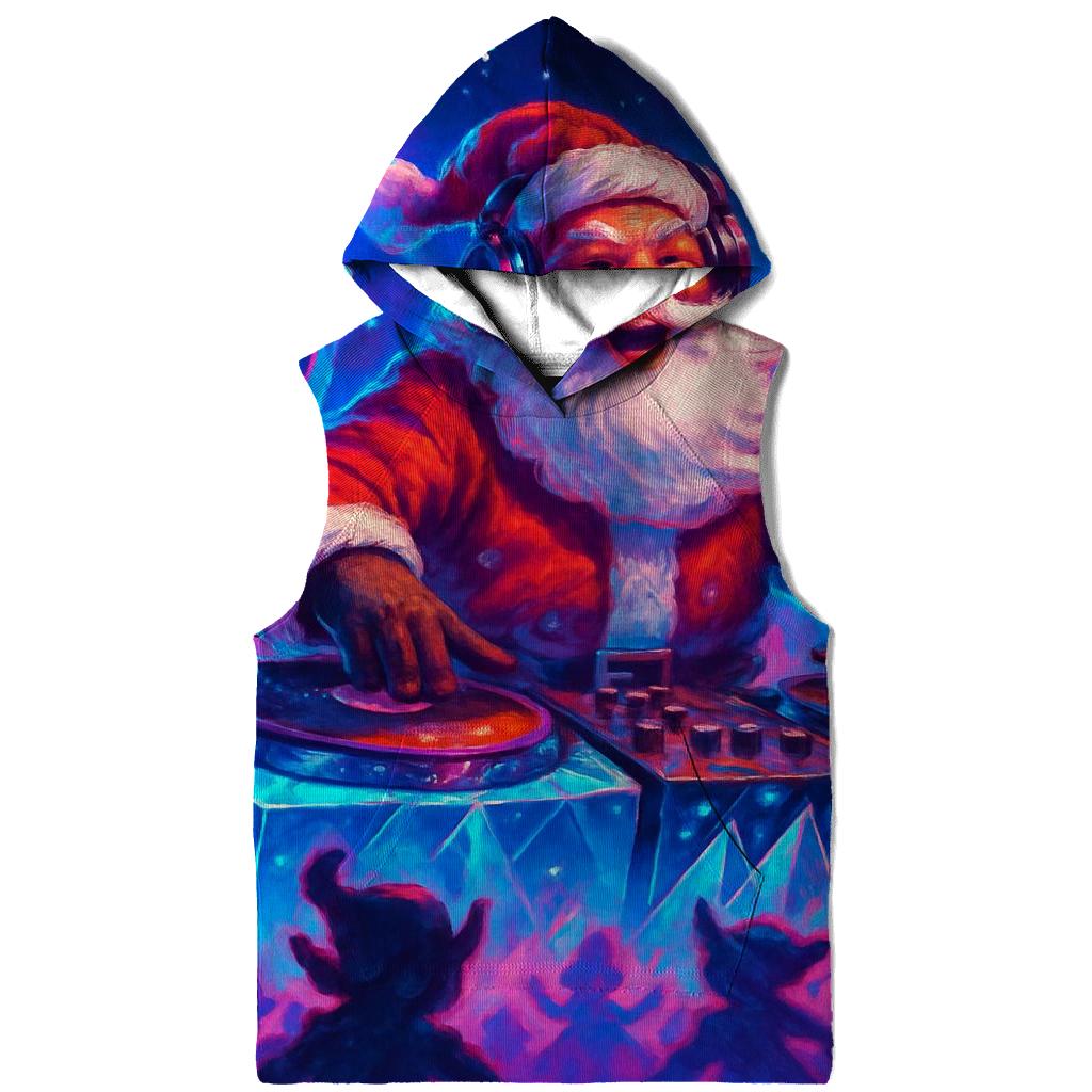 Santa DJ At The North Pole Rave lightweight hoodies