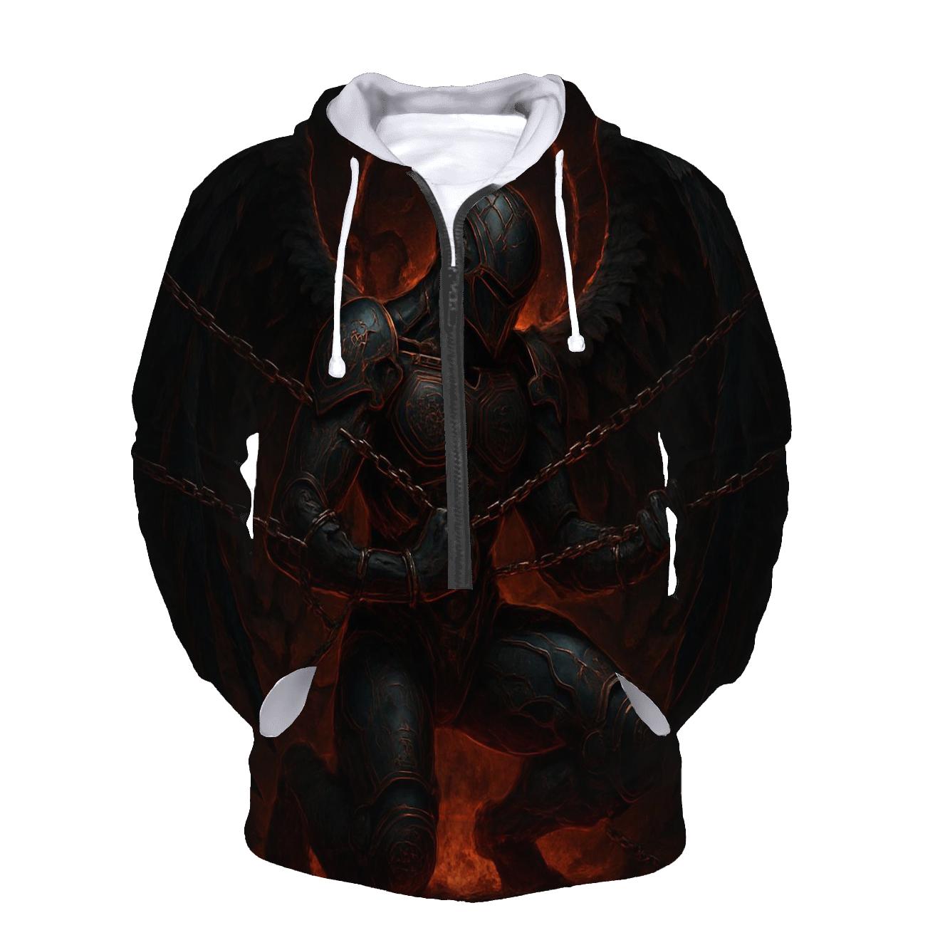 Obsidian Seraph In Chains graphic hoodies