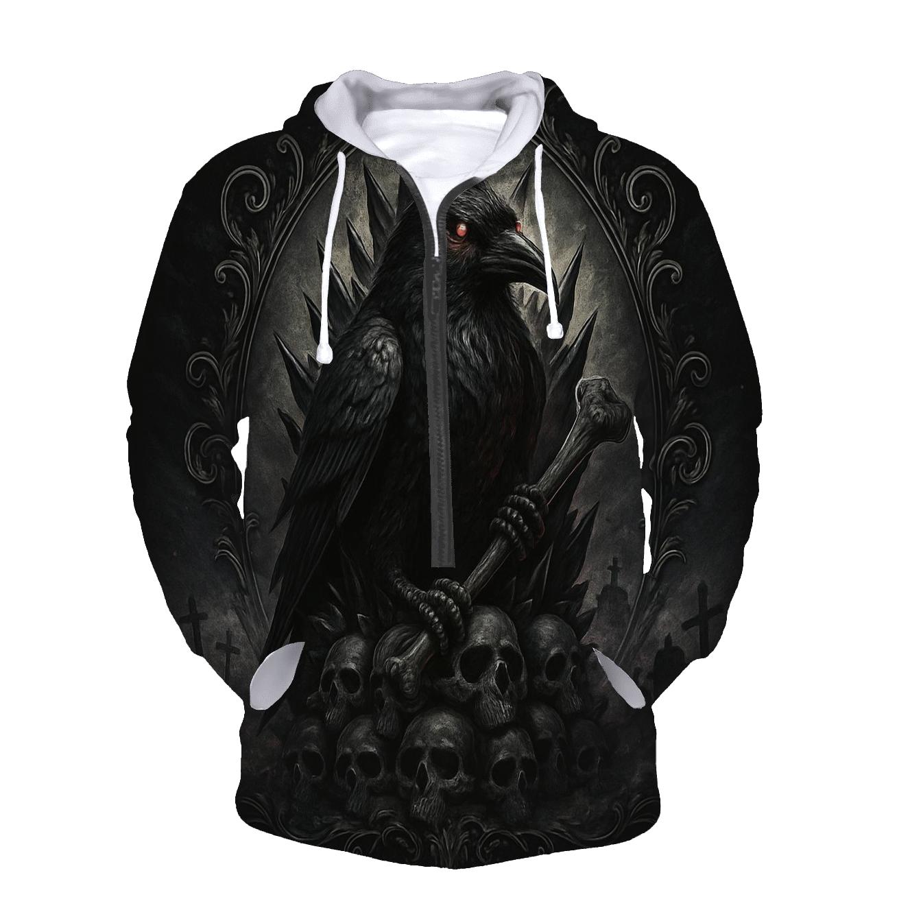 Raven Throne Of Bone Glass printed hoodies