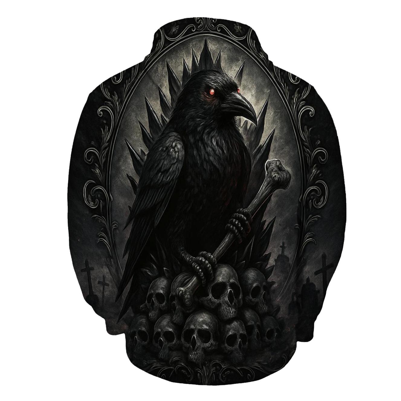 Raven Throne Of Bone Glass printed hoodies