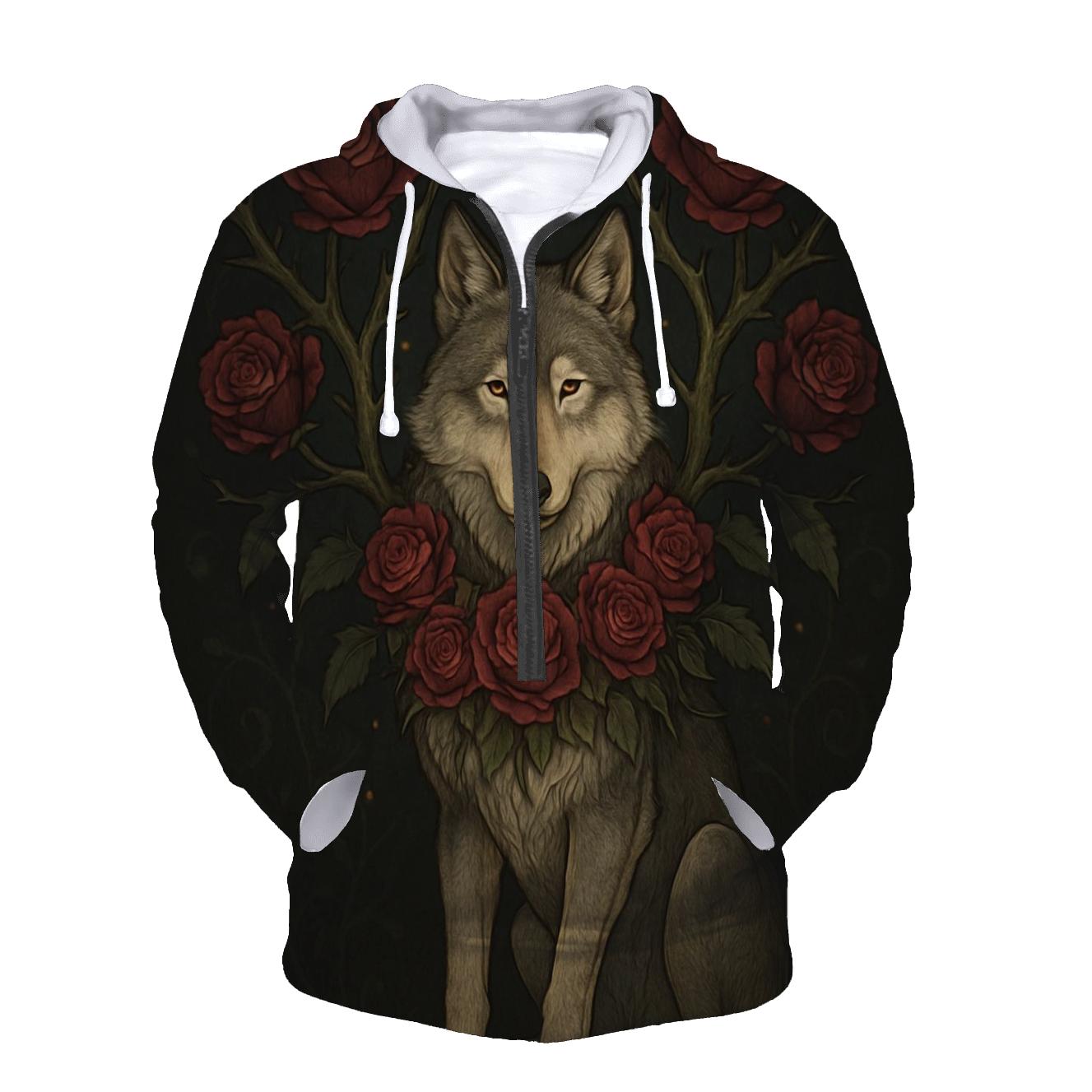 Thorn Bloom Guardian Wolf heavyweight hoodies