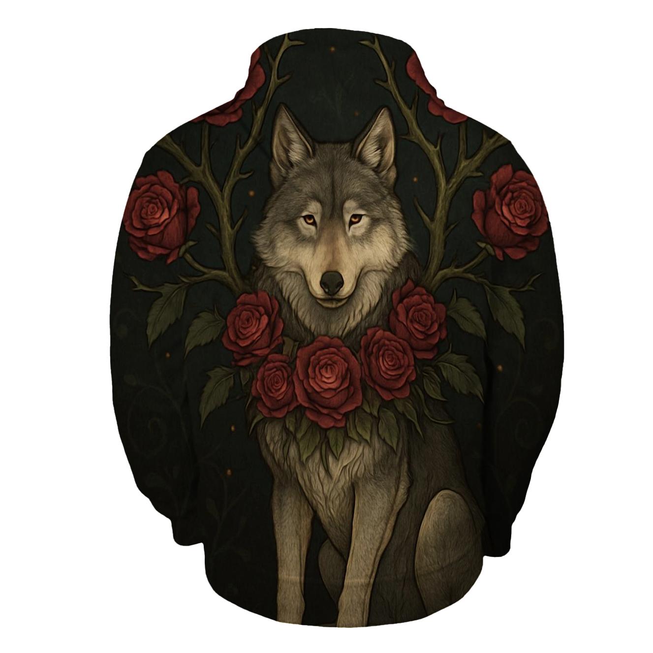 Thorn Bloom Guardian Wolf heavyweight hoodies
