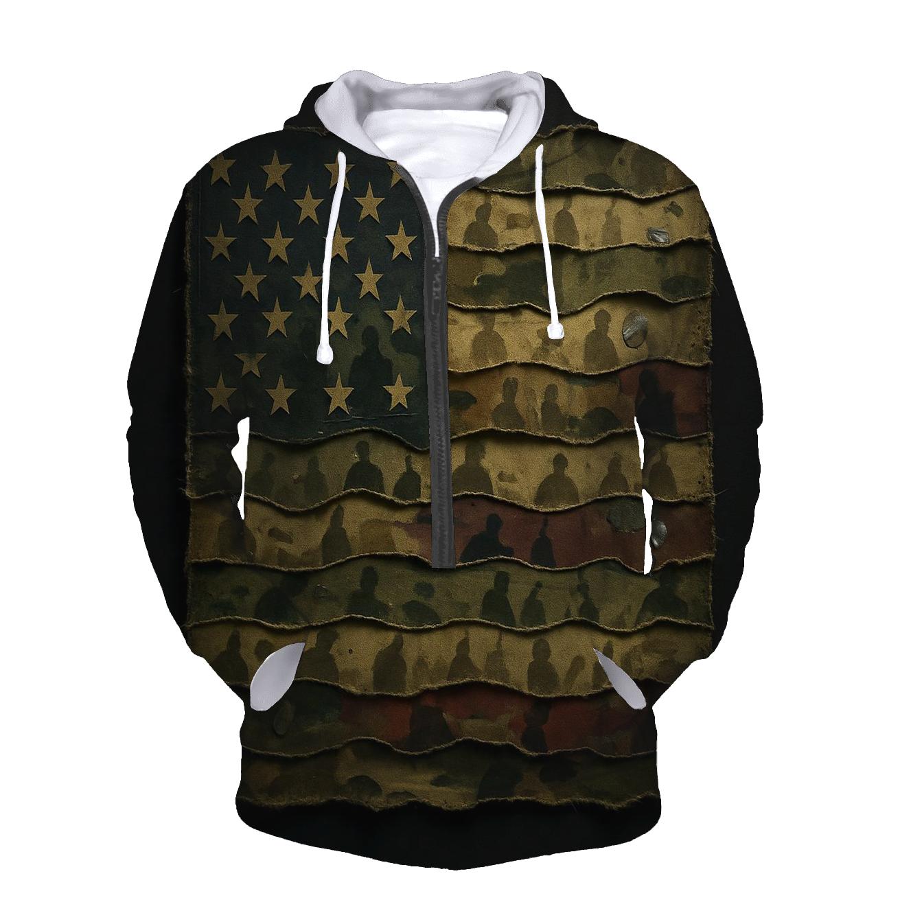 Camouflage Flag Mosaic Of Service custom hoodies