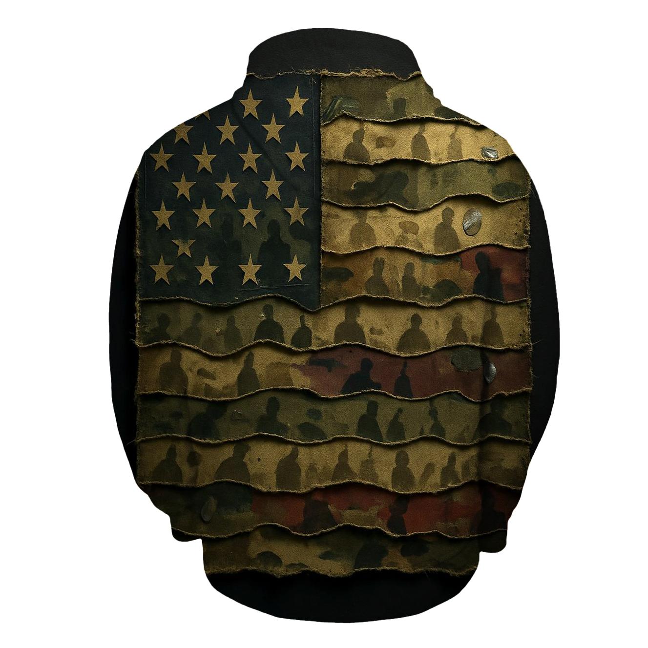 Camouflage Flag Mosaic Of Service custom hoodies