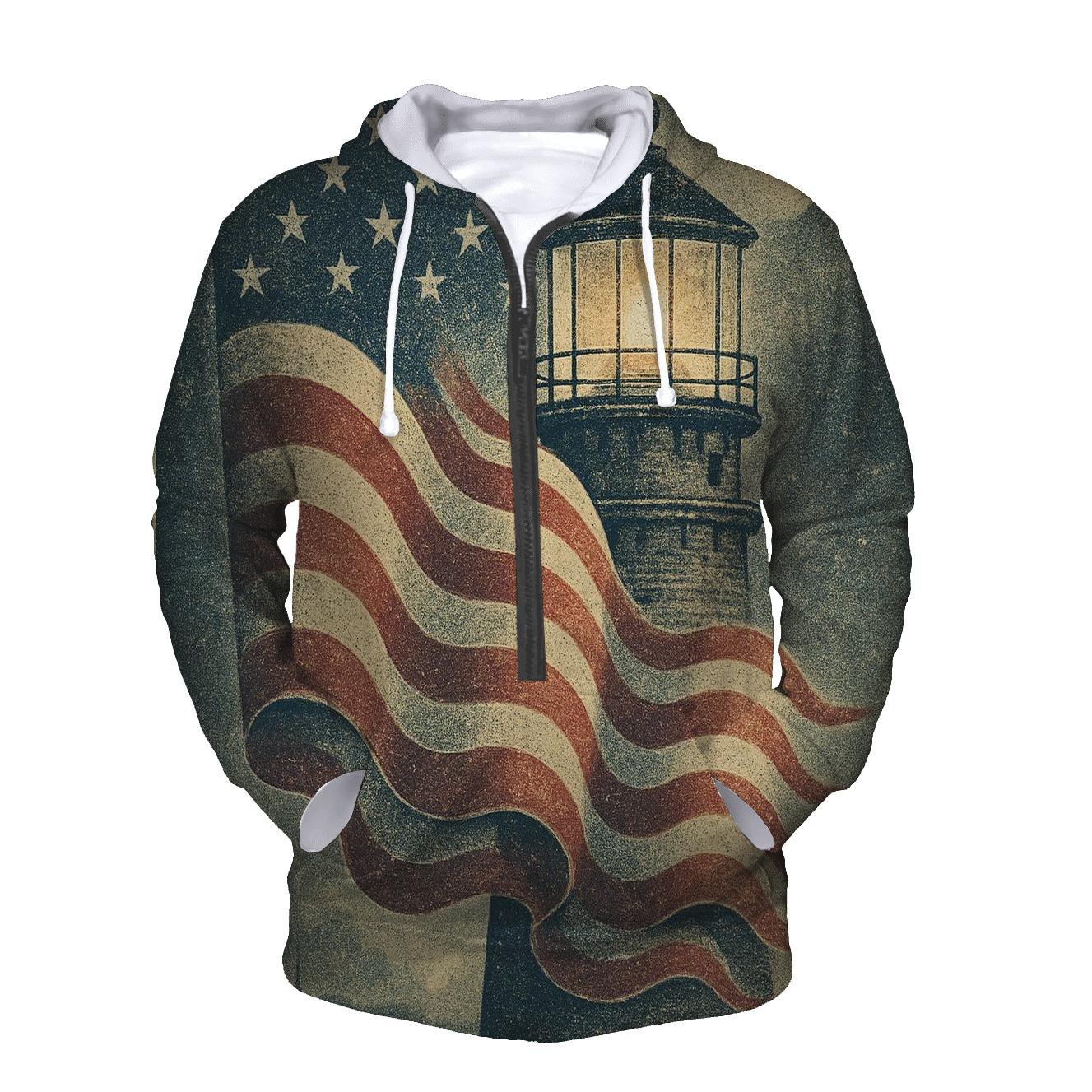 Vintage Harbor Signal Flag graphic hoodies