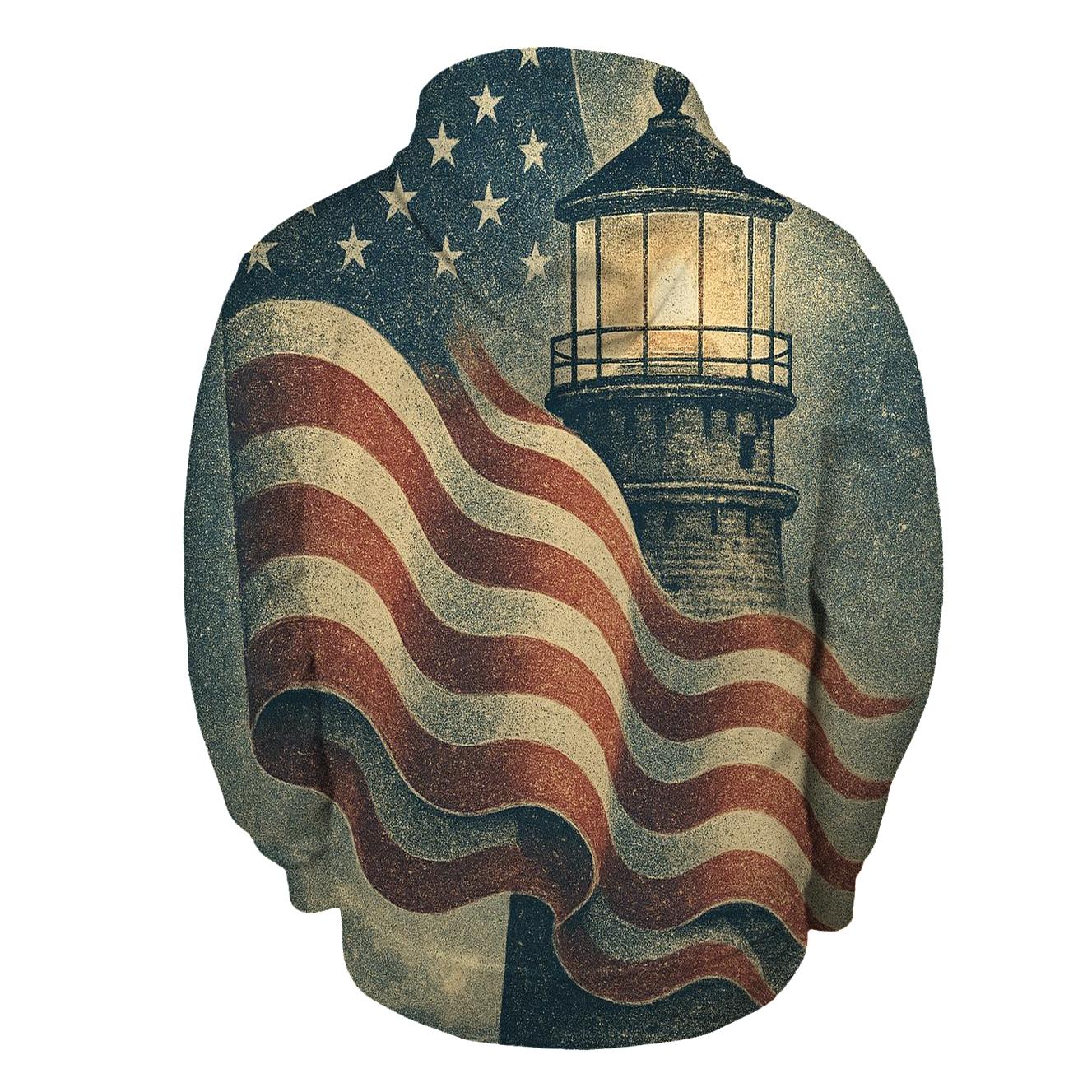 Vintage Harbor Signal Flag graphic hoodies