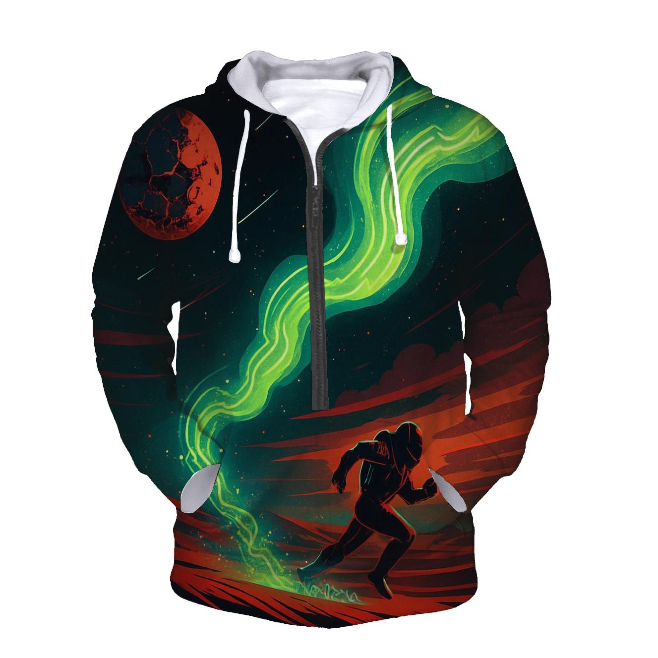 Aurora Circuit Over Mars Dunes hoodie trends