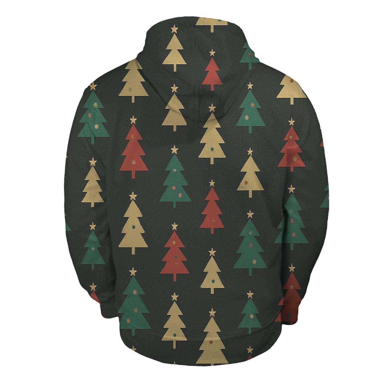 Christmas Tree Icon Micro Grid On Charcoal Background custom hoodies