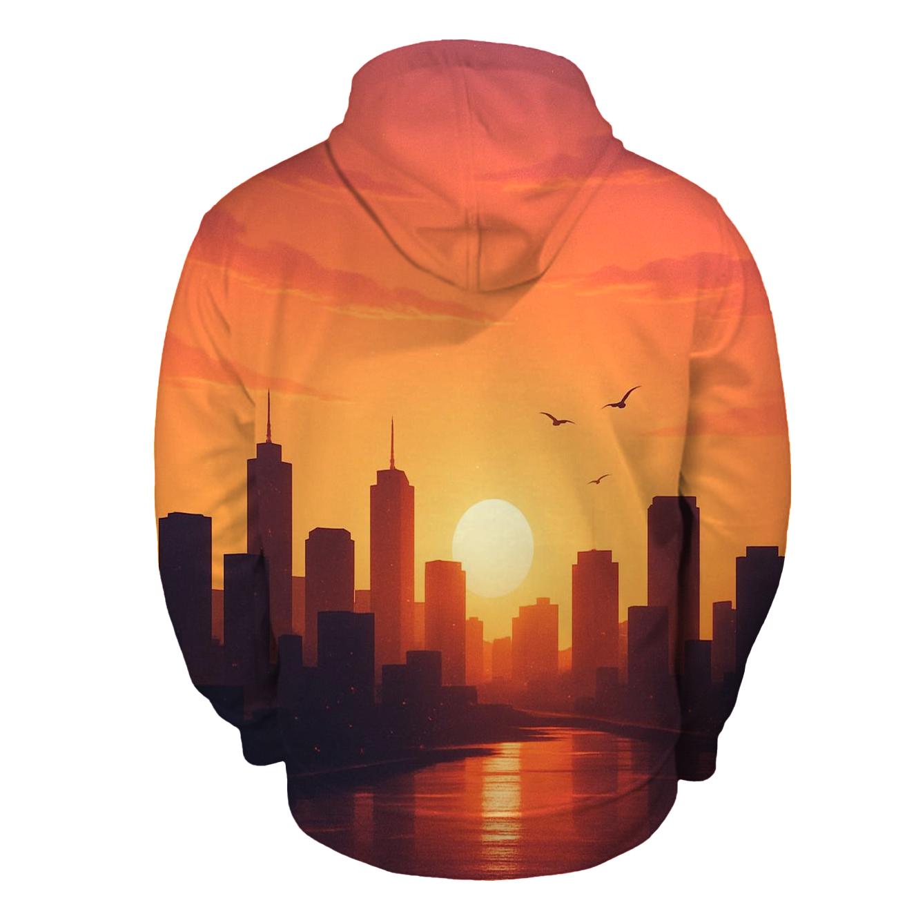 Golden Hour Skyline Drift premium hoodies