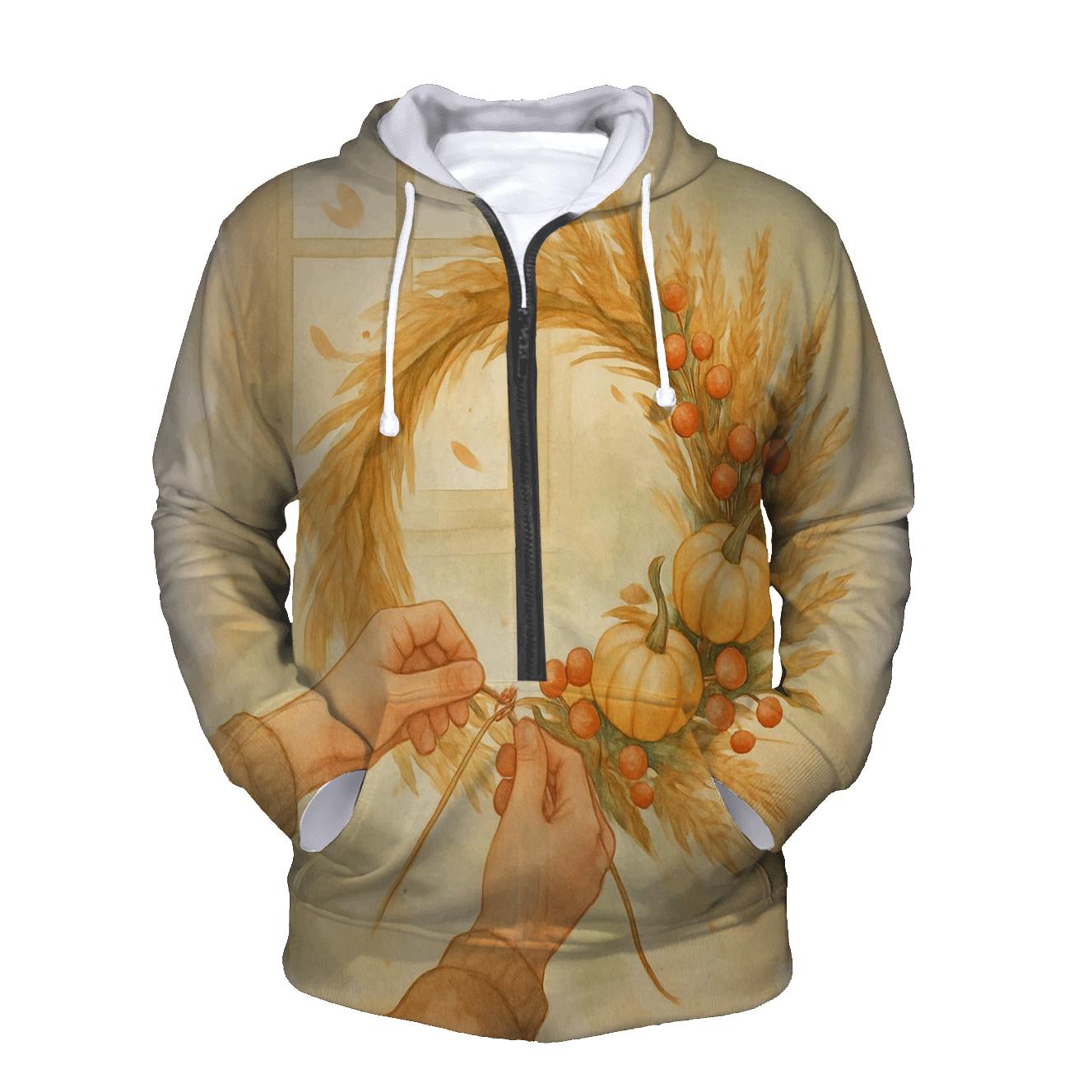Harvest Wreath Sunbeam Window pullover hoodies