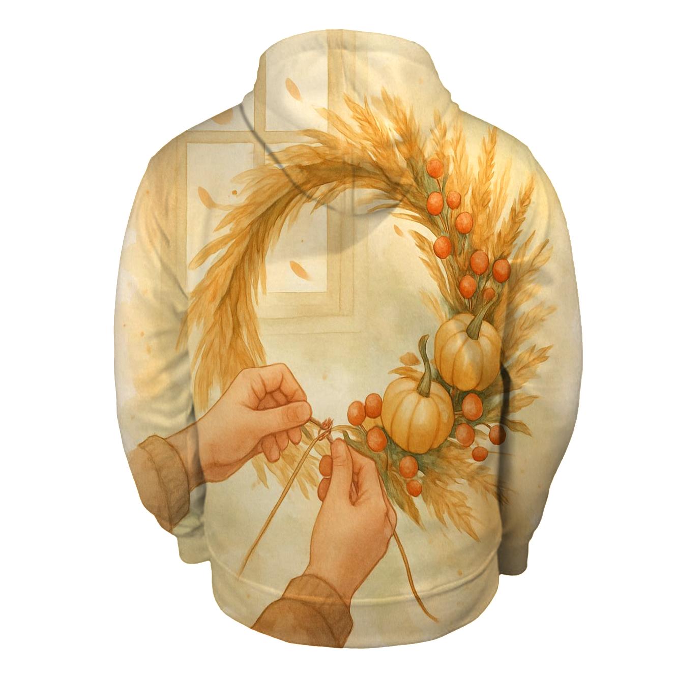 Harvest Wreath Sunbeam Window pullover hoodies