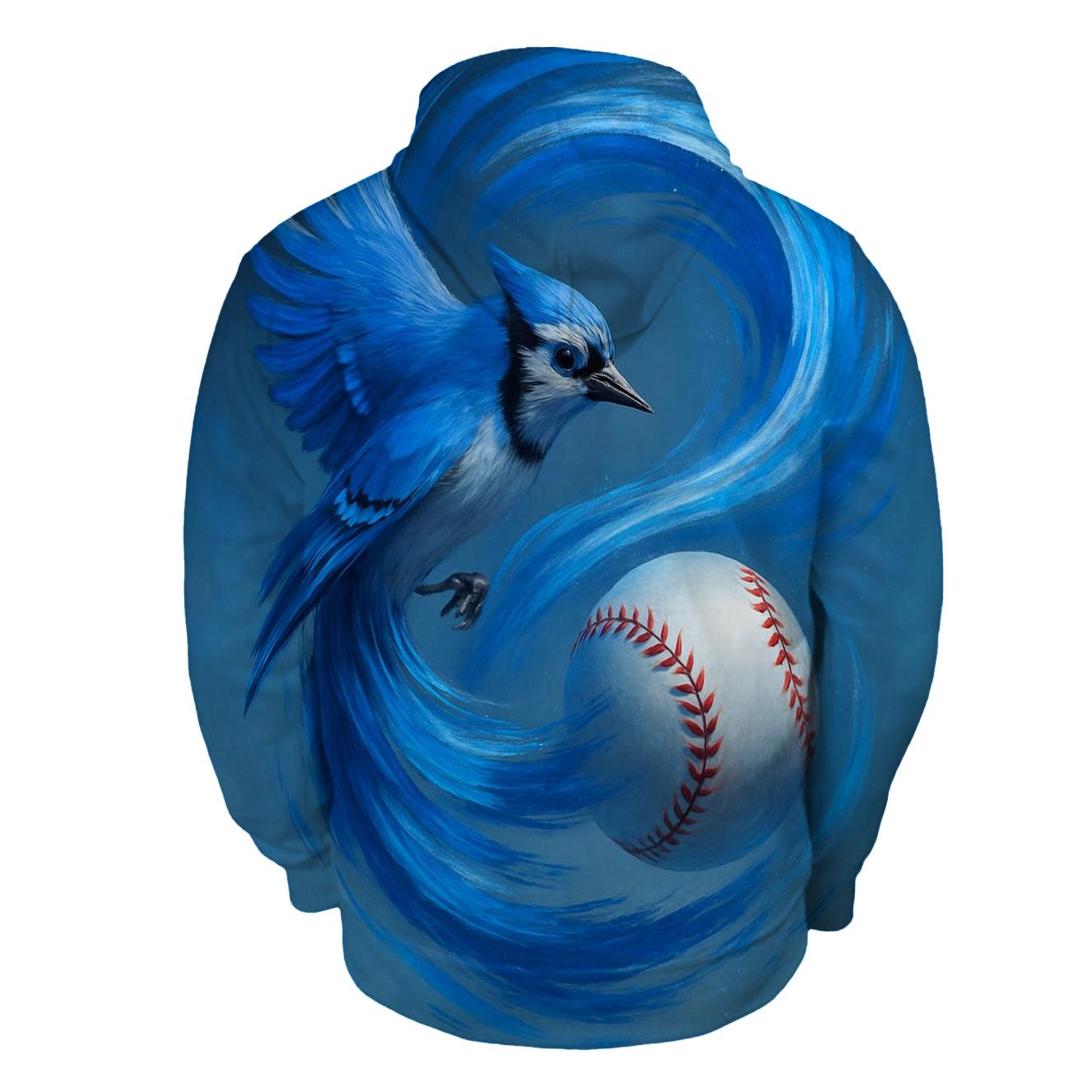 Feather Spiral Rally Blue Jays embroidered hoodies
