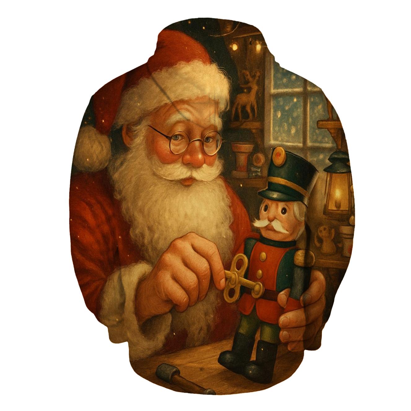 Storybook Workshop Wind Up Santa graphic hoodies