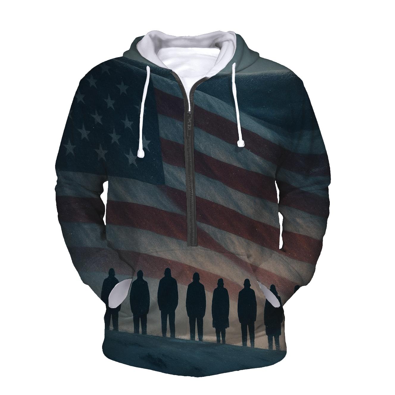 Snowbound Valor Silhouette embroidered hoodies
