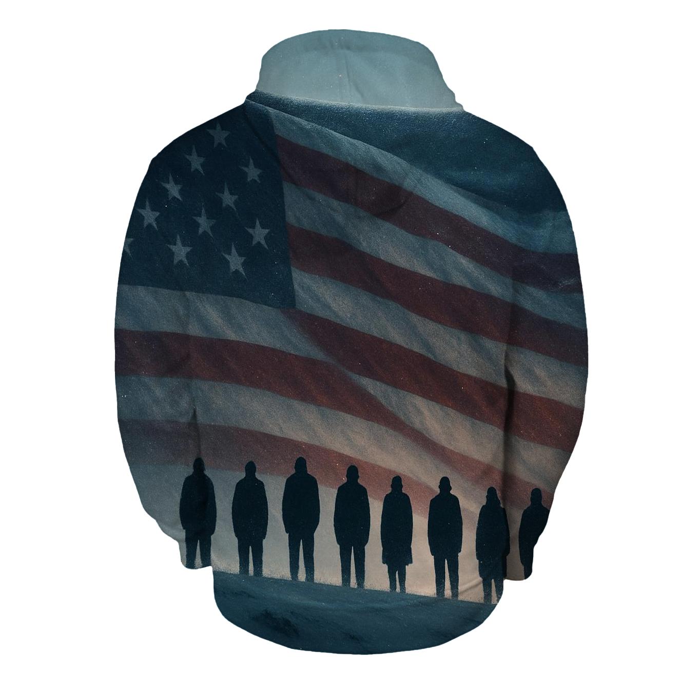 Snowbound Valor Silhouette embroidered hoodies