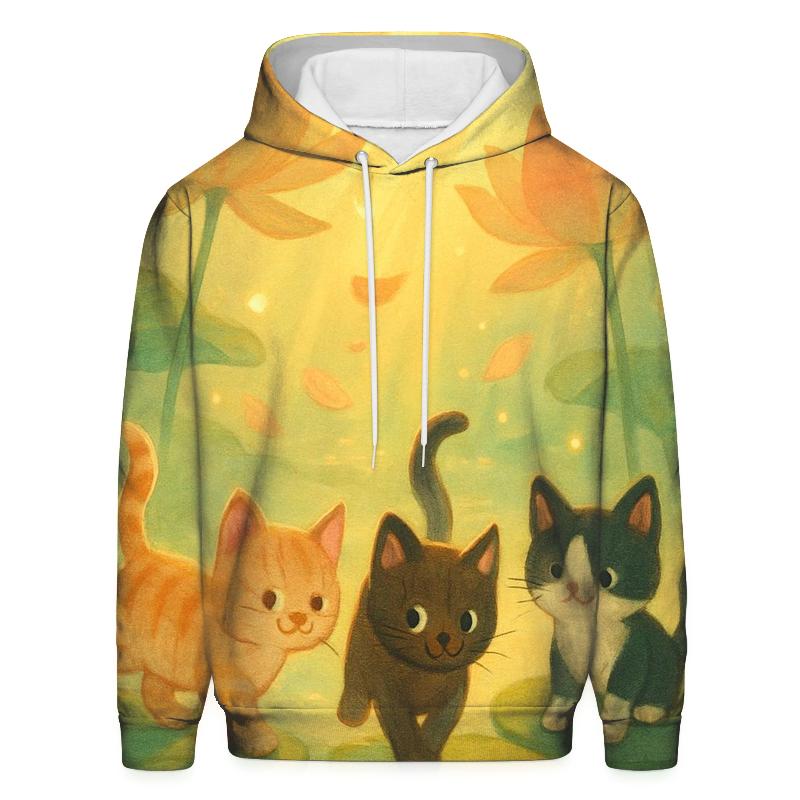 Sunrise Lily Pond Paws custom hoodies