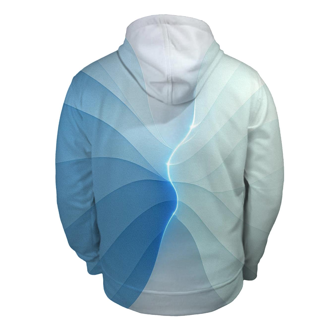 Polar Dawn Wave Sutures graphic hoodies