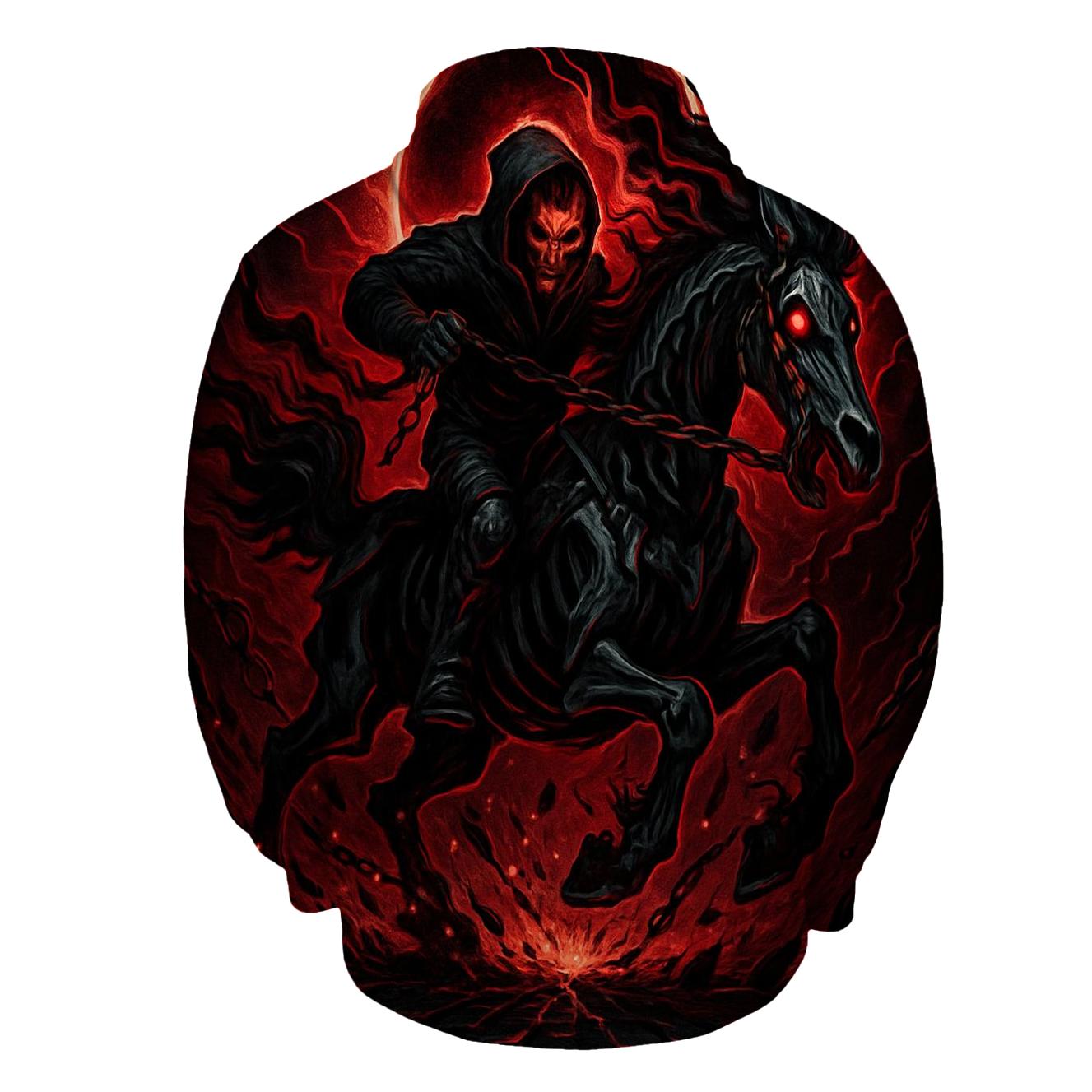 Spectral Rider Of The Iron Eclipse zip-up hoodies