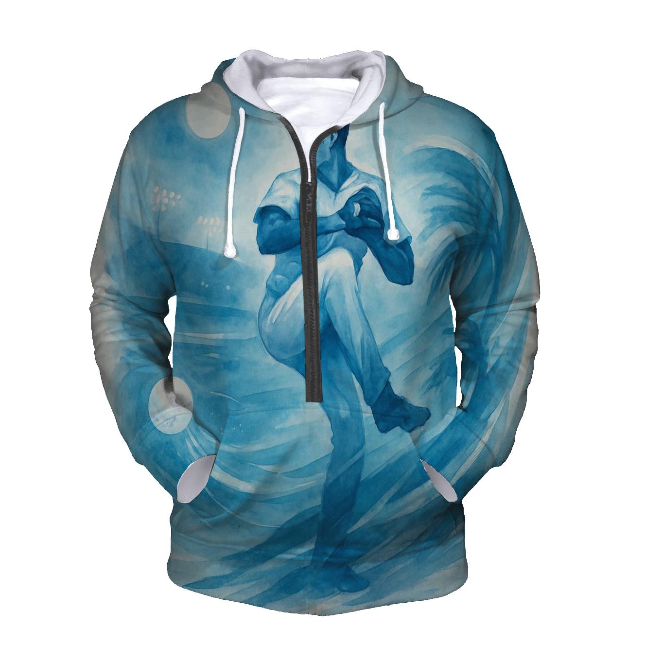 Coastal Windup Under Moonlit Palms heavyweight hoodies