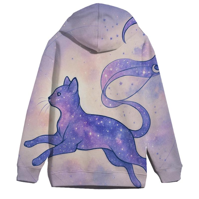 Celestial Kite Runner Cat heavyweight hoodies