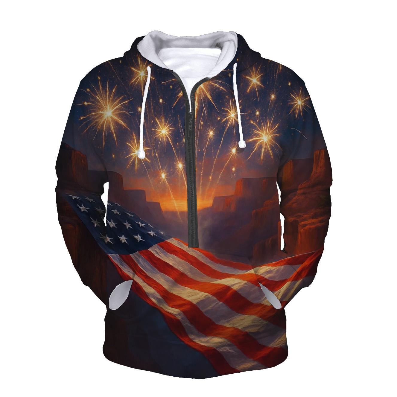 Firework Canyon Flagburst graphic hoodies