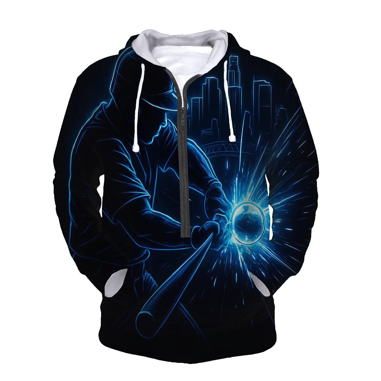 Electric Bat Sparks And Skyline Glow lightweight hoodies