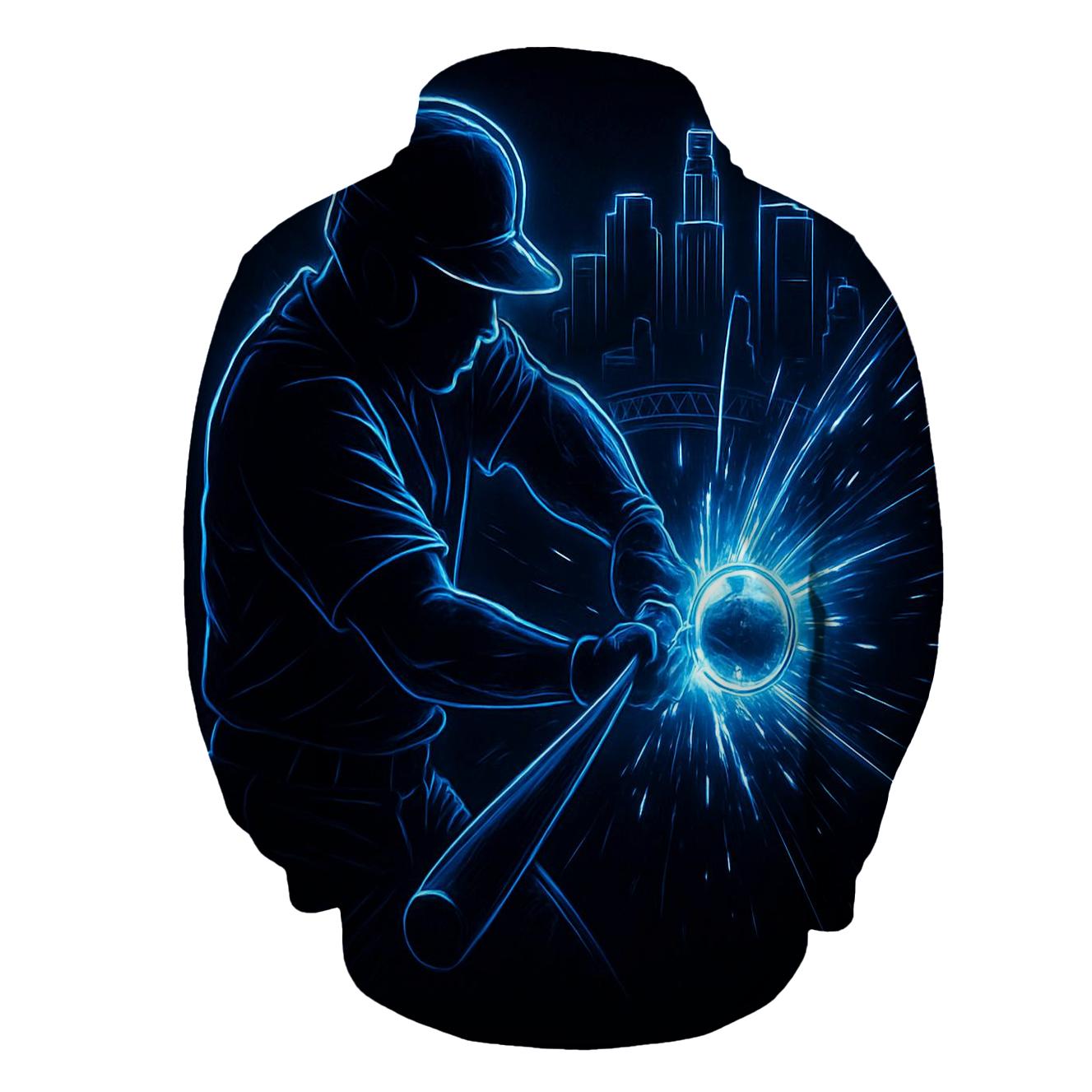 Electric Bat Sparks And Skyline Glow lightweight hoodies