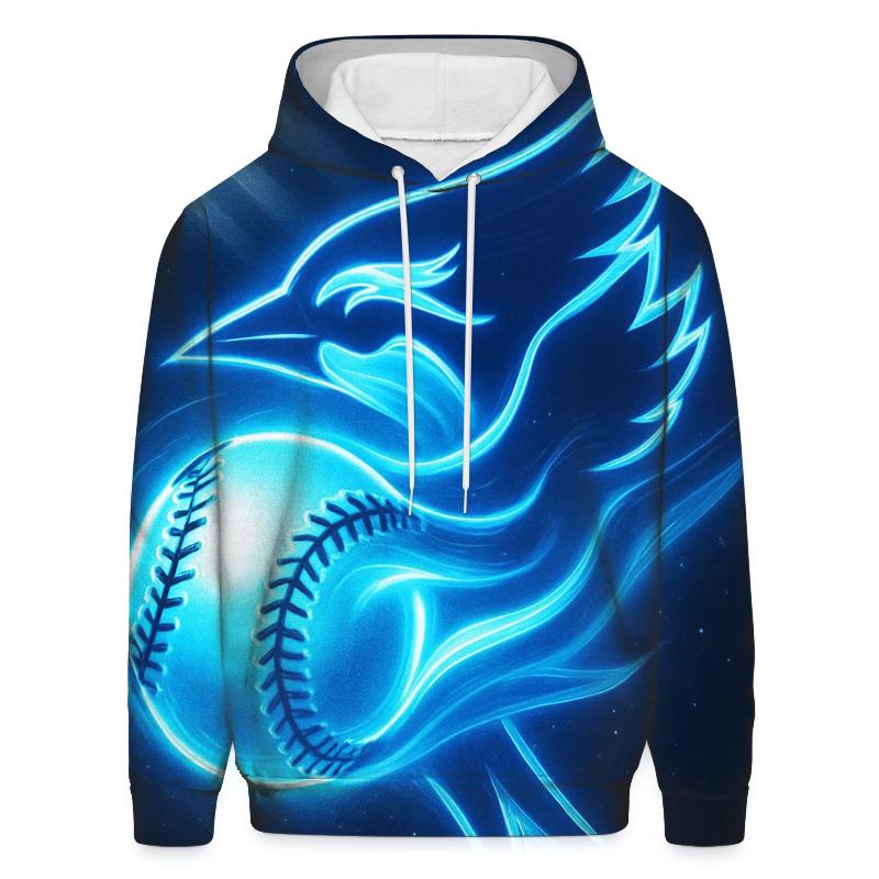Blue Jays Aurora Fastball printed hoodies