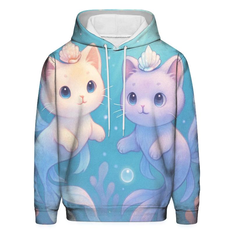 Bubble Reef Mermaid Kittens custom hoodies