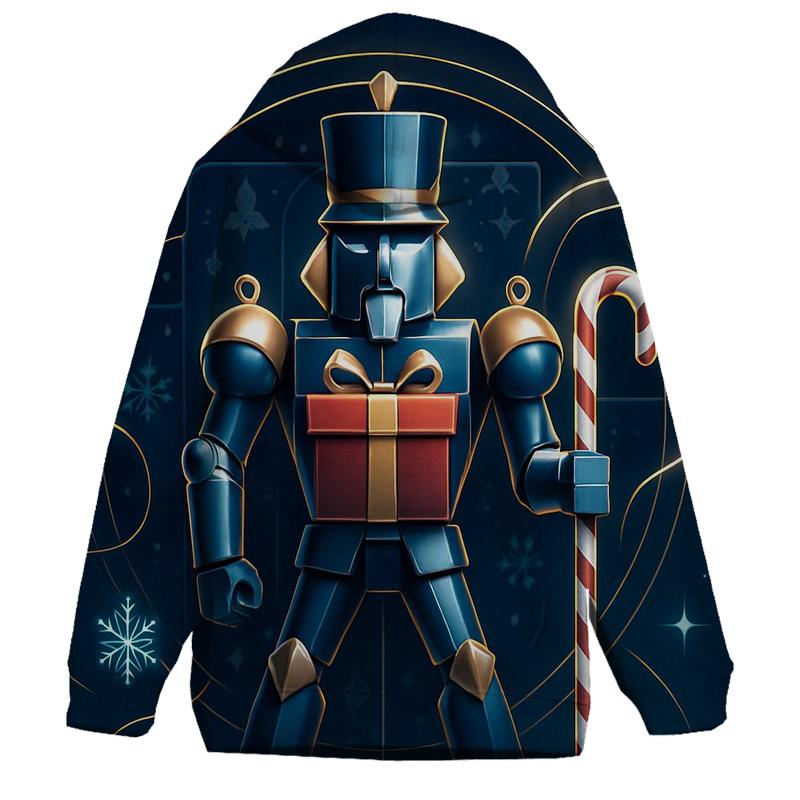 Nutcracker Robot Guarding Gift Vault pullover hoodies