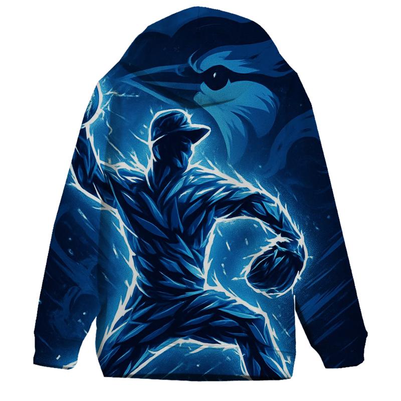 Night Pitcher Silhouette Blue Jays Storm lightweight hoodies