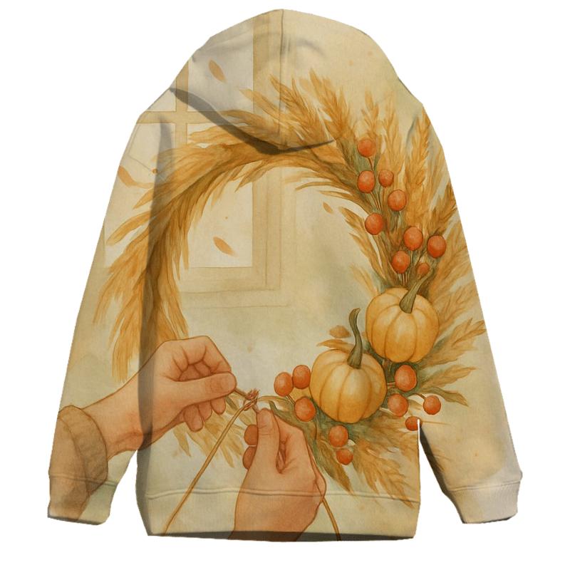 Harvest Wreath Sunbeam Window pullover hoodies