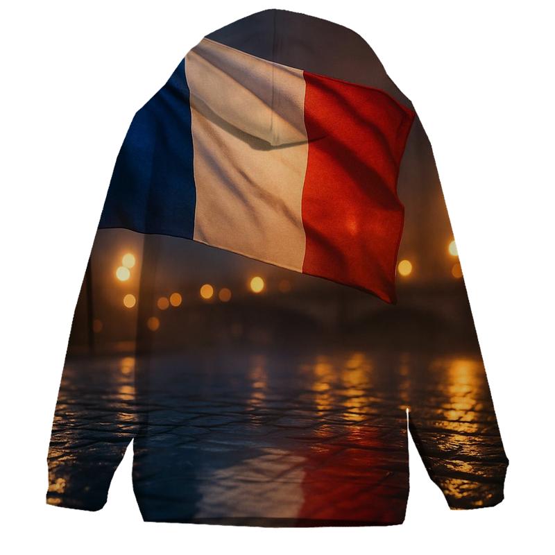 France City Rain Reflection Flag hoodie styles