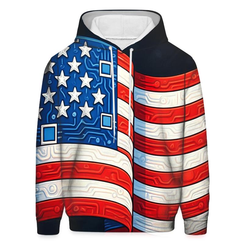 Liberty Circuit Mosaic graphic hoodies