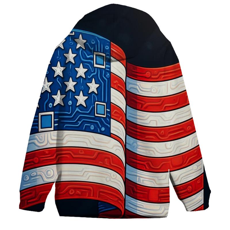Liberty Circuit Mosaic graphic hoodies