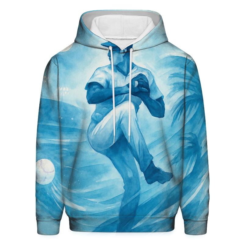 Coastal Windup Under Moonlit Palms premium hoodies
