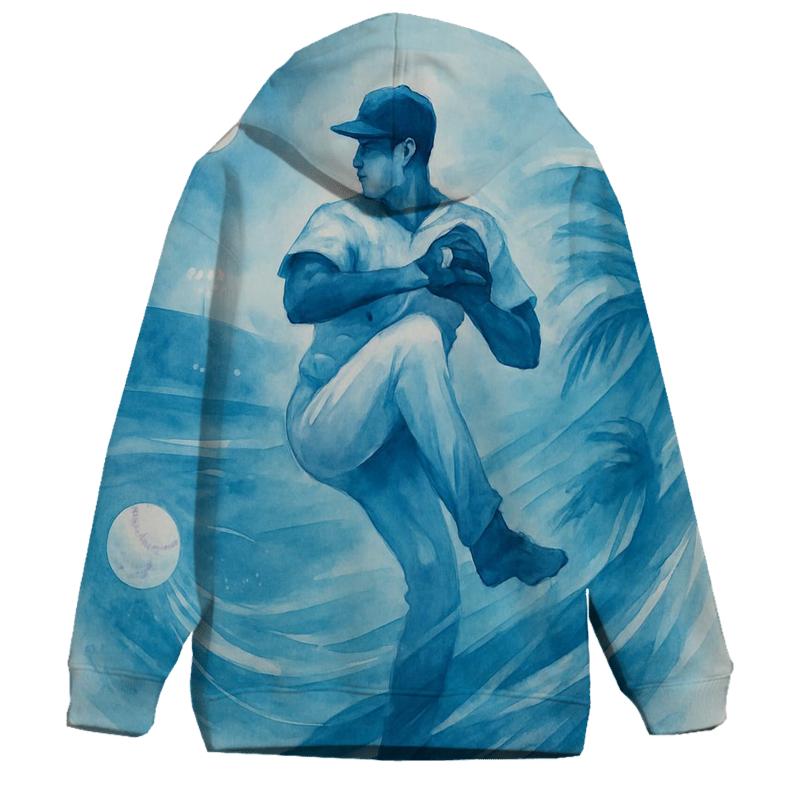 Coastal Windup Under Moonlit Palms premium hoodies