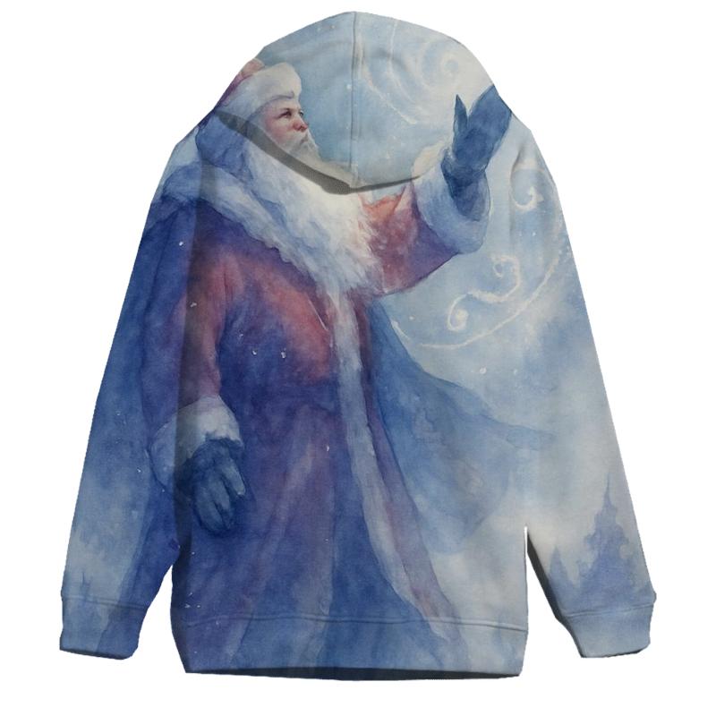 Watercolor Blizzard Guardian Santa hoodie trends