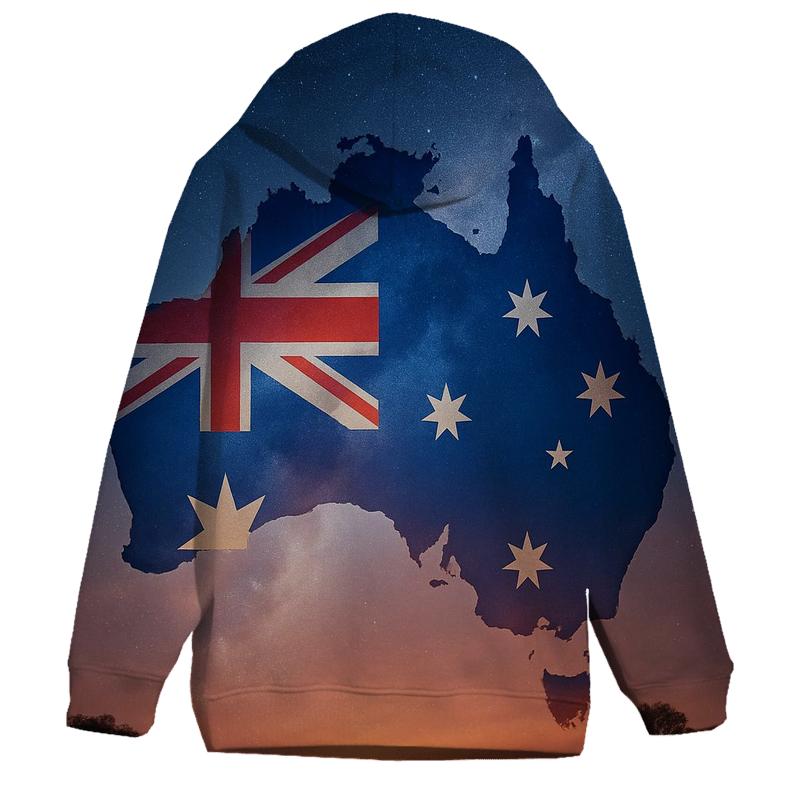 Australia Desert Sky Flag Map heavyweight hoodies