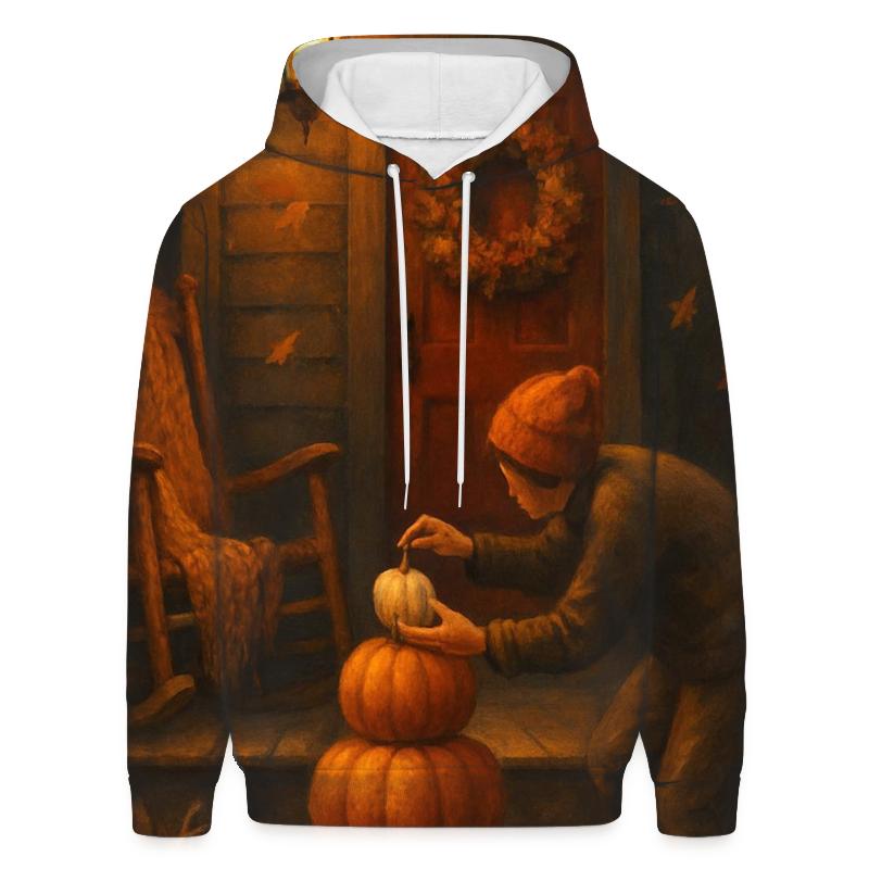 Harvest Moon Porch Welcome Scene printed hoodies