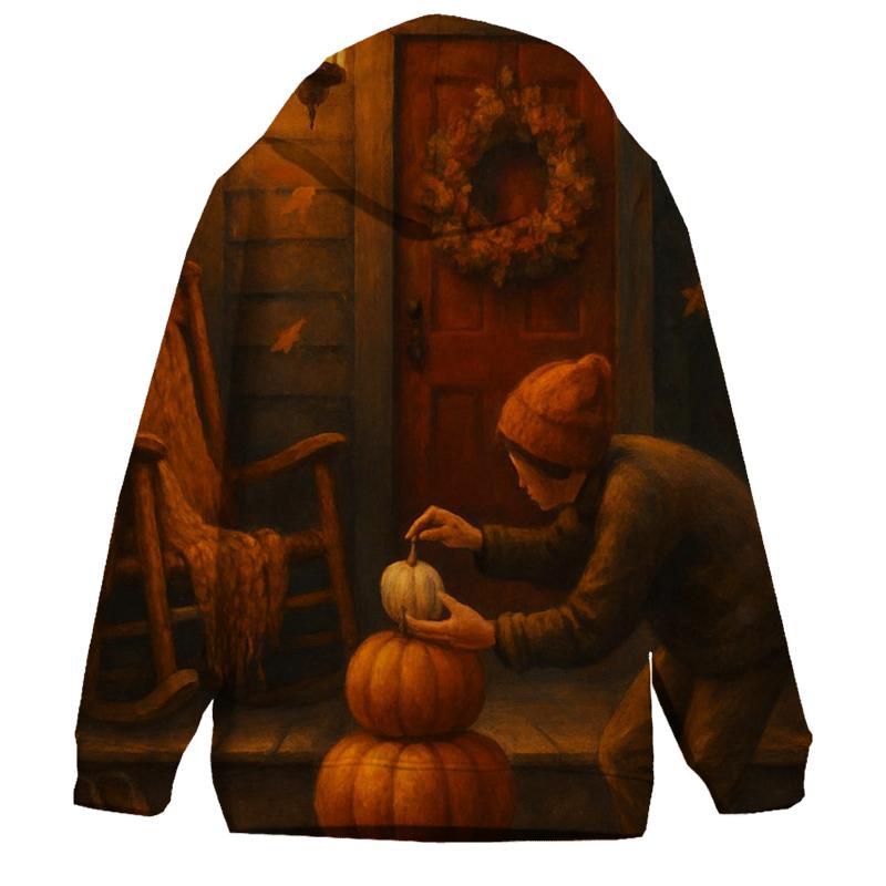 Harvest Moon Porch Welcome Scene printed hoodies