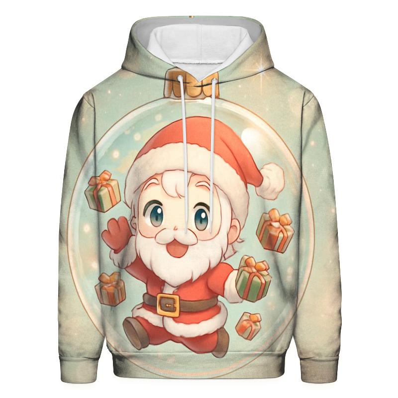 Chibi Santa In Ornament Bubble Float custom hoodies