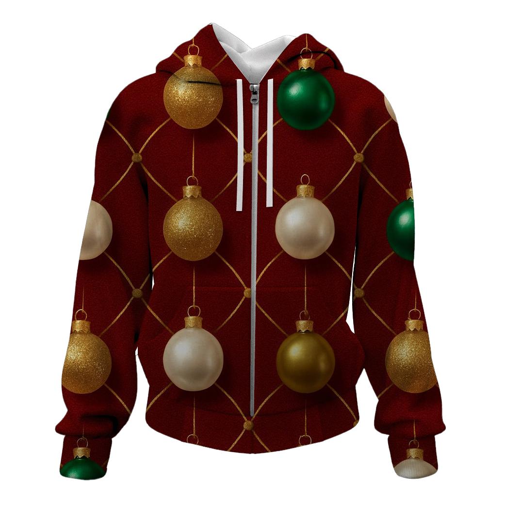 Ornament Lattice Grid On Deep Red Background heavyweight hoodies